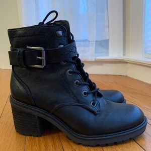 Zodiac Women's Gemma Lace-up Heeled Combat Booties